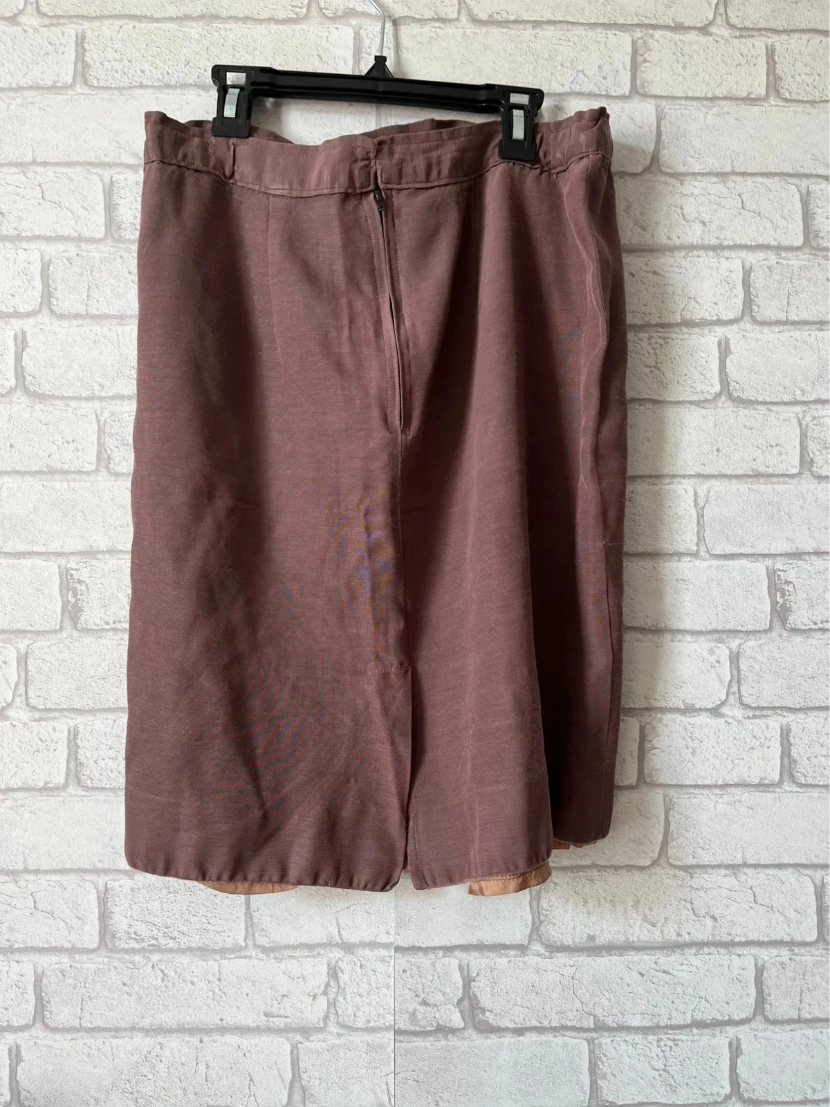 Jupe droite femme – Taille 40 – Marron chocolat – bon état – photo 2
